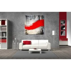 DECLIKTABLEAU Tableau Abstrait Ton Rouge Maescha 60X60 Cm -Dekliktableau Magasin tableaux abstraits rouge tableaux design 11299 1140x1140 1