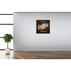 DECLIKTABLEAU Tableau Vintage Plaque Coffee Marron 80X80 Cm -Dekliktableau Magasin tableaux atelier et aviator multicolore tableaux design 11725 1140x1140 1