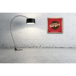 DECLIKTABLEAU Tableau Vintage Plaque Burger Rouge 60X60 Cm -Dekliktableau Magasin tableaux atelier et aviator multicolore tableaux design 11741 1140x1140 1