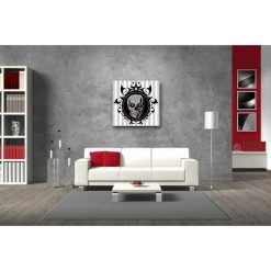 DECLIKTABLEAU Tableau Baroque Tête De Mort Rock Encadrée 60X60 Cm -Dekliktableau Magasin tableaux baroques multicolore tableaux design 11765 1140x1140 1