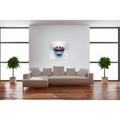 DECLIKTABLEAU Tableau Pop Bouche Américaine Ouverte 3D 50X50 Cm -Dekliktableau Magasin tableaux bouches multicolore tableaux design 11541 1140x1140 1