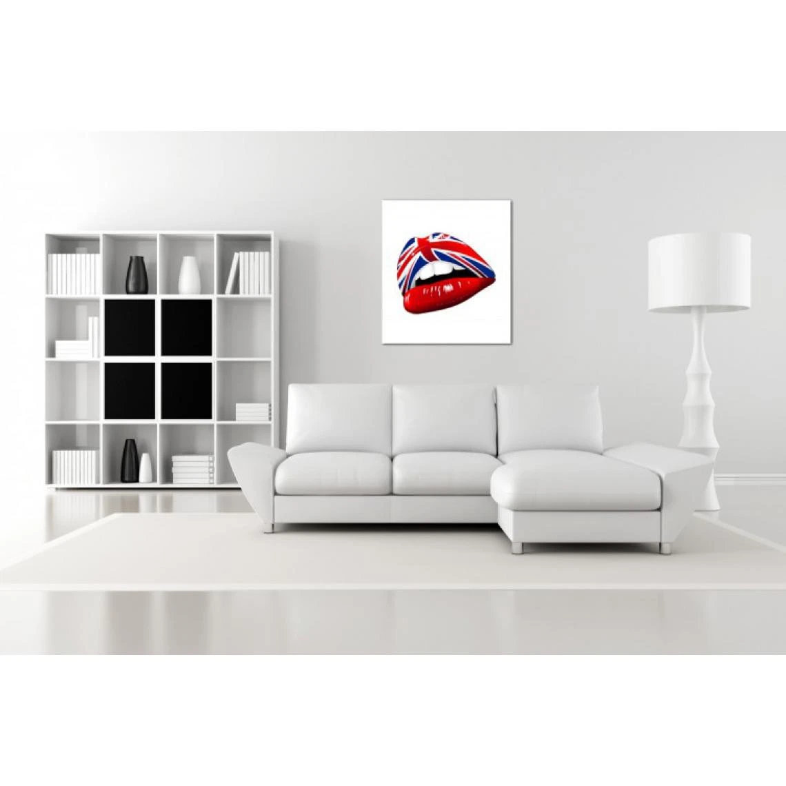 DECLIKTABLEAU Tableau Pop Bouche Rouge Anglaise Lady 80X80 Cm 3 DECLIKTABLEAU Tableau Pop Bouche Rouge Anglaise Lady 80X80 Cm – Image 3