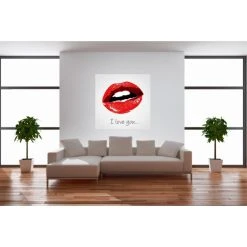 DECLIKTABLEAU Tableau Bouche I Love You 60X60 Cm -Dekliktableau Magasin tableaux bouches rougeblanc tableaux design 14157 1140x1140 1