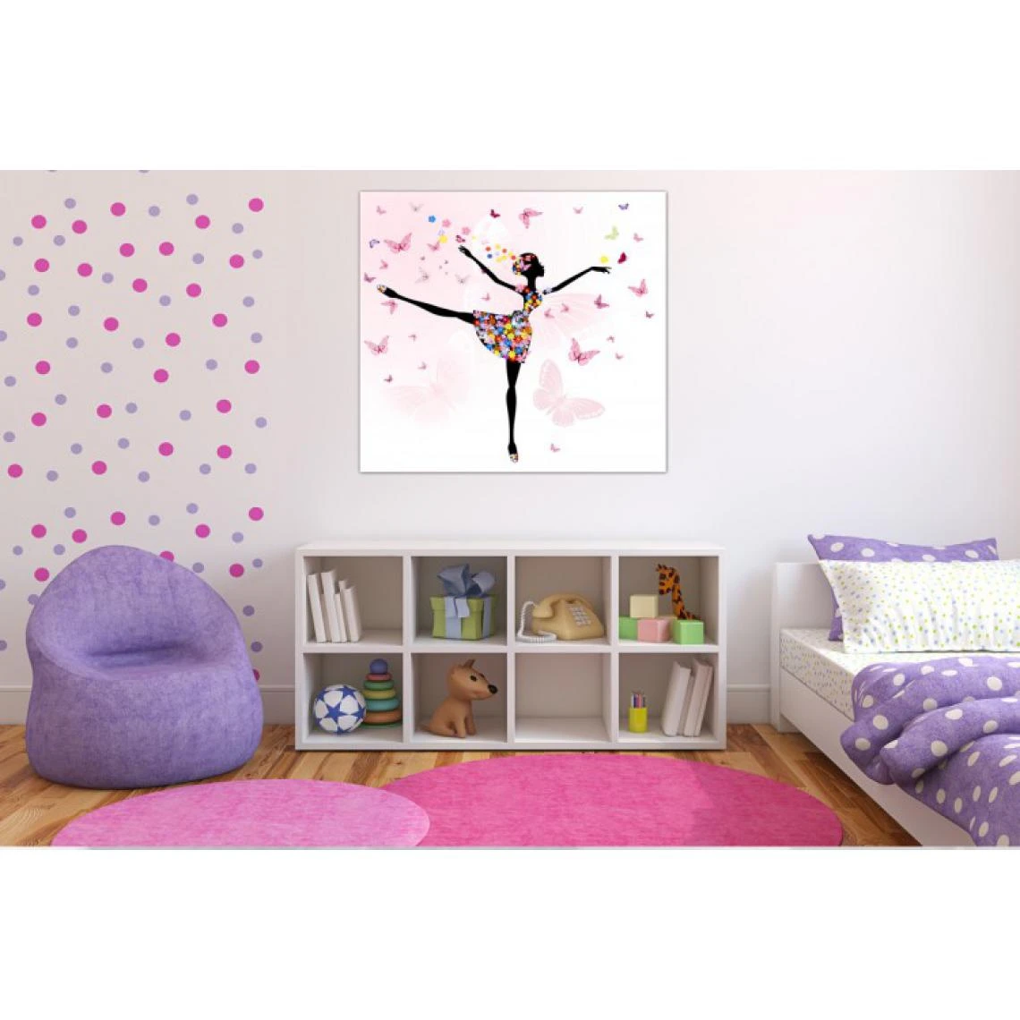 DECLIKTABLEAU Tableau Enfant Fée Danseuse 80X80 Cm 2 DECLIKTABLEAU Tableau Enfant Fée Danseuse 80X80 Cm – Image 2