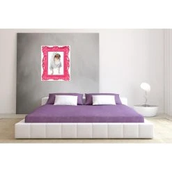 DECLIKTABLEAU Tableau Baroque Enfant Chihuahua Rose L.55 X H.80 Cm -Dekliktableau Magasin tableaux enfants roseecrublanc tableaux design 13359 1140x1140 1