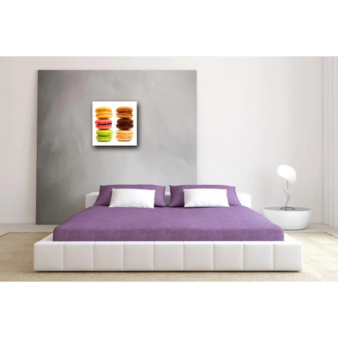 DECLIKTABLEAU Tableau Gourmand Multicolore Macaron 80X80 Cm 2 DECLIKTABLEAU Tableau Gourmand Multicolore Macaron 80X80 Cm – Image 2