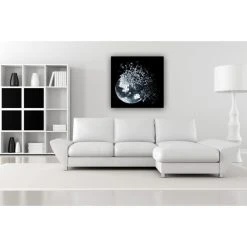 DECLIKTABLEAU Tableau Disco Boule à Facettes Explosive 50X50 Cm -Dekliktableau Magasin tableaux musique et disco argente tableaux design 13683 1140x1140 1