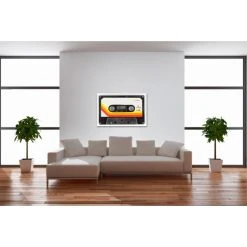DECLIKTABLEAU Tableau Rétro Cassette L.80 X H.55 Cm -Dekliktableau Magasin tableaux musique et disco multicolore tableaux design 12269 1140x1140 1