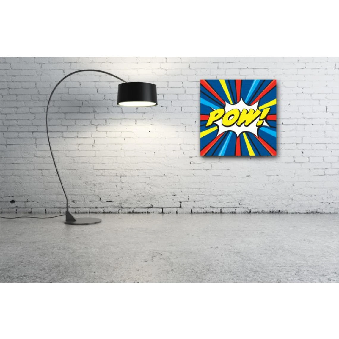 DECLIKTABLEAU Tableau Pop Art Multicolore Pow 50X50 Cm 3 DECLIKTABLEAU Tableau Pop Art Multicolore Pow 50X50 Cm – Image 3