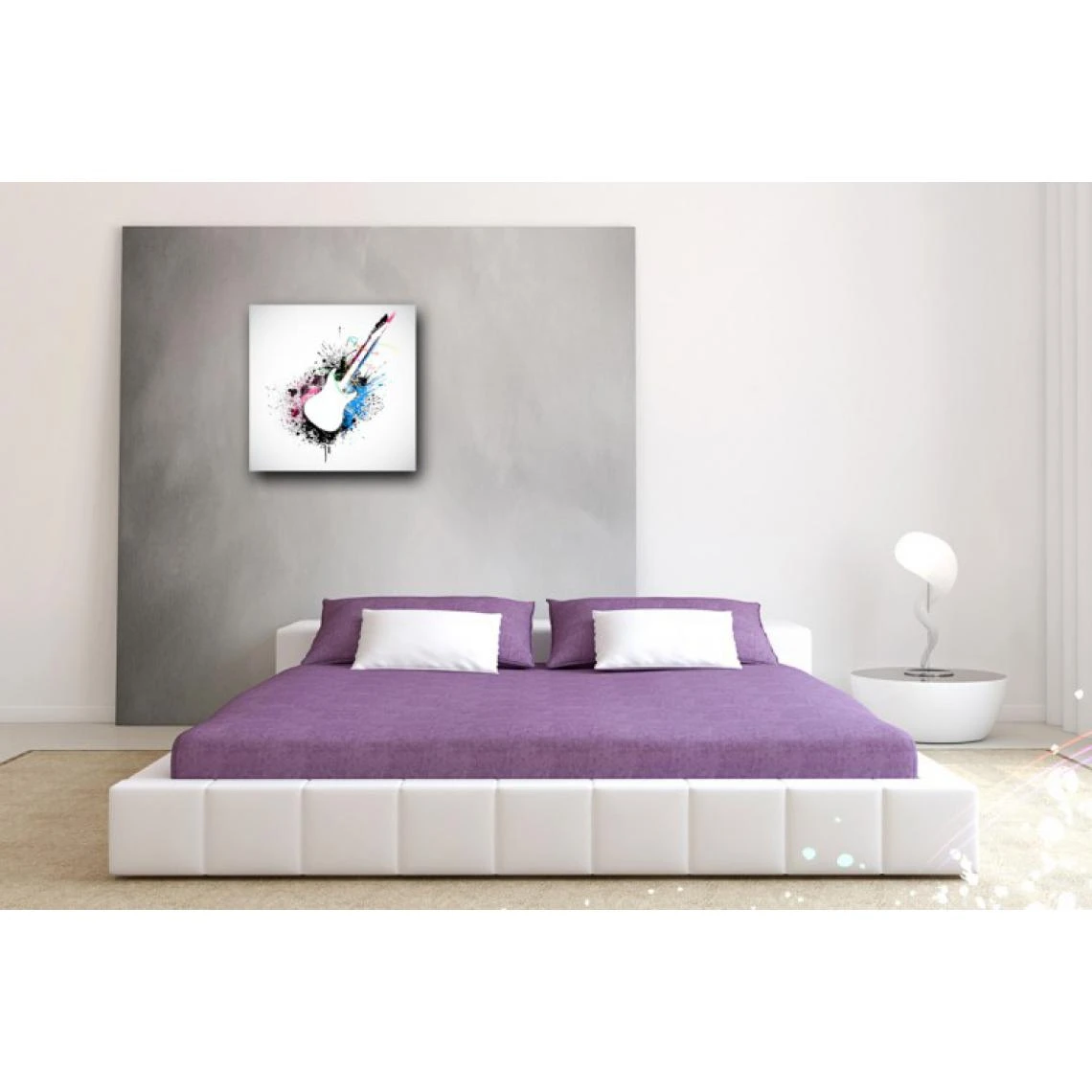 DECLIKTABLEAU Tableau Rock'N'Roll Guitare Concert 50X50 Cm 2 DECLIKTABLEAU Tableau Rock'N'Roll Guitare Concert 50X50 Cm – Image 2