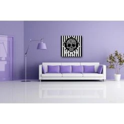 DECLIKTABLEAU Tableau Baroque Rayures Blanches Et Noires Tête De Mort 80X80 Cm 5 DECLIKTABLEAU Tableau Baroque Rayures Blanches Et Noires Tête De Mort 80X80 Cm -Dekliktableau Magasin tableaux rocknroll multicolore tableaux design 12471 1140x1140 1