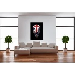 DECLIKTABLEAU Tableau Rock Crâne British Incliné L.55 X H.80 Cm -Dekliktableau Magasin tableaux rocknroll multicouleur tableaux design 14401 1140x1140 1