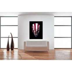 DECLIKTABLEAU Tableau Rock Crâne Américain Incliné L.55 X H.80 Cm -Dekliktableau Magasin tableaux rocknroll multicouleur tableaux design 14403 1140x1140 1