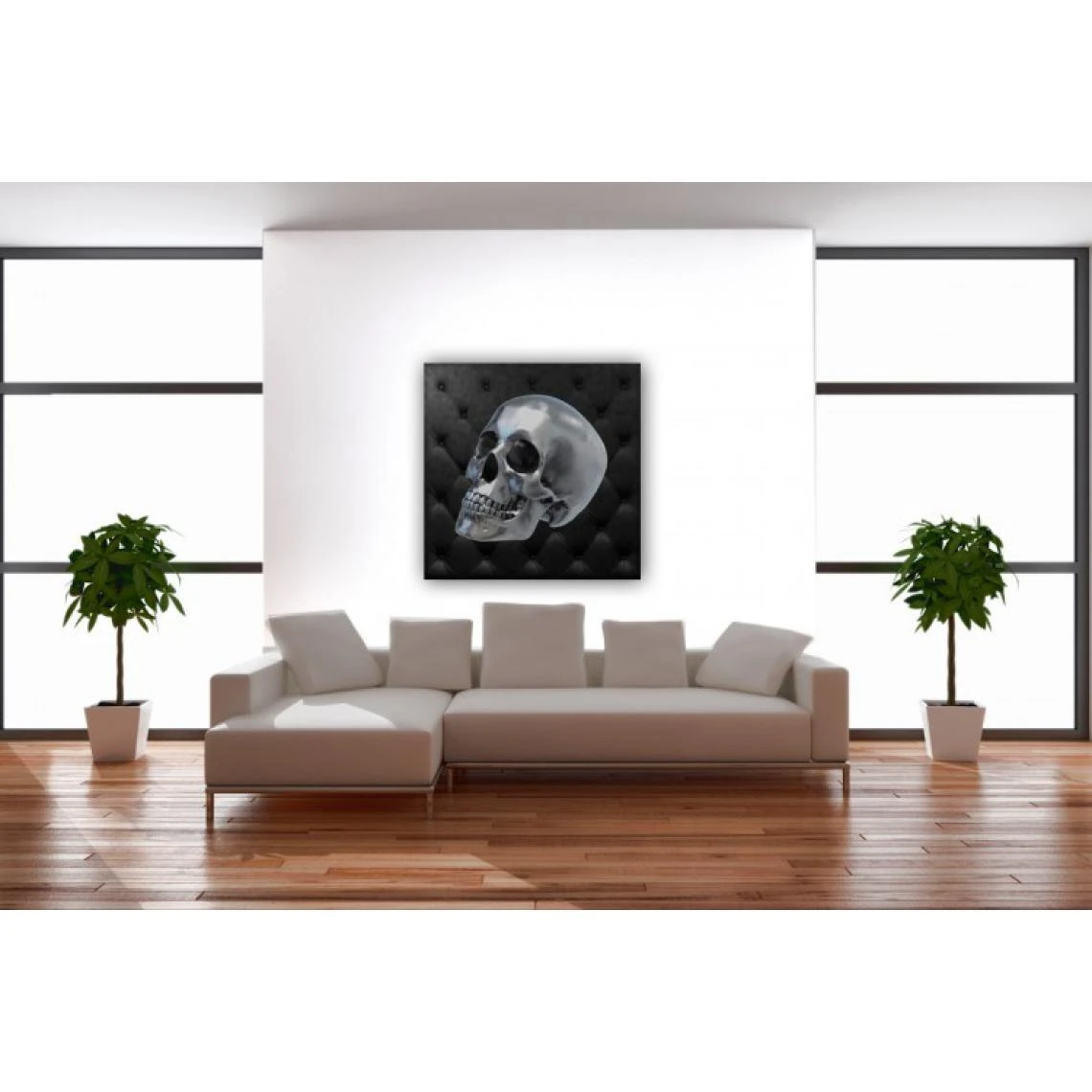 DECLIKTABLEAU Tableau Rock'N'Roll Crâne 60X60 Cm 2 DECLIKTABLEAU Tableau Rock'N'Roll Crâne 60X60 Cm – Image 2