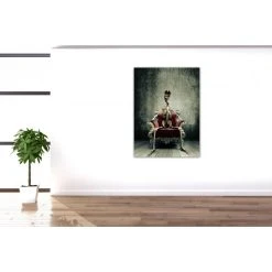 DECLIKTABLEAU Tableau Rock Squelette King L.55 X H.80 Cm