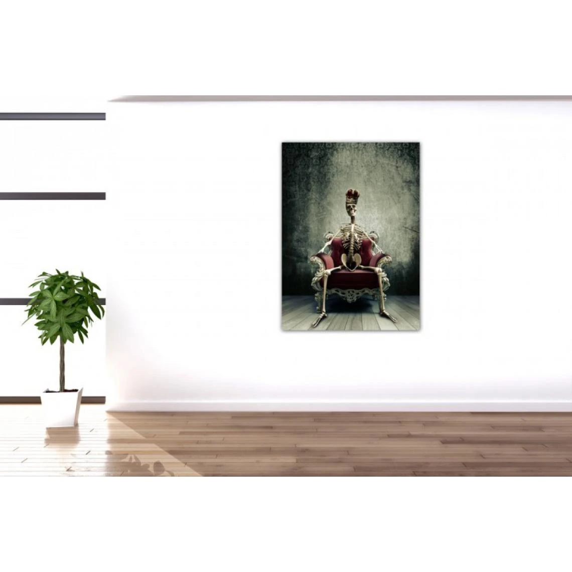 DECLIKTABLEAU Tableau Rock Squelette King L.55 X H.80 Cm 1 DECLIKTABLEAU Tableau Rock Squelette King L.55 X H.80 Cm