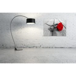 DECLIKTABLEAU Tableau Romantique Rose Rouge L.80 X H.55 Cm -Dekliktableau Magasin tableaux romantiques rougegris tableaux design 13347 1140x1140 1