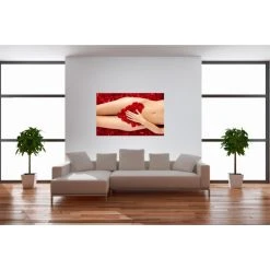 DECLIKTABLEAU Tableau Sexy Femme Nue Sous Pétales De Roses L.80 X H.55 Cm -Dekliktableau Magasin tableaux sexy rougebeige tableaux design 14347 1140x1140 1