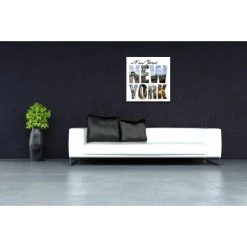DECLIKTABLEAU Tableau New York Lettres Panorama 60X60 Cm -Dekliktableau Magasin tableaux villes 60x60 tableaux design 11431 1140x1140 1