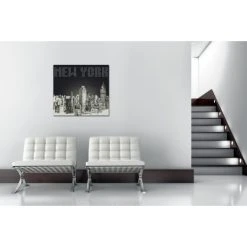 DECLIKTABLEAU Tableau New York By Night 60X60 Cm -Dekliktableau Magasin tableaux villes multicolore tableaux design 11447 1140x1140 1