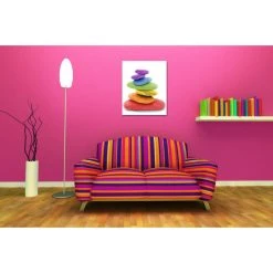 DECLIKTABLEAU Tableau Zen Galets Multicolores Superposés L.55 X H.80 Cm -Dekliktableau Magasin tableaux zen et floral multicouleur tableaux design 11633 1140x1140 1