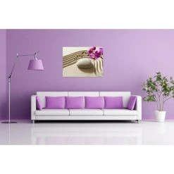 DECLIKTABLEAU Tableau Zen Galet De Sable Et Orchidée L.55 X H.80 Cm -Dekliktableau Magasin tableaux zen et floral rosemarron tableaux design 15689 1140x1140 1