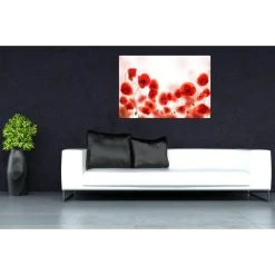 DECLIKTABLEAU Tableau Floral Parterre De Coquelicot L.80 X H.55 Cm -Dekliktableau Magasin tableaux zen et floral rouge tableaux design 15685 1140x1140 1