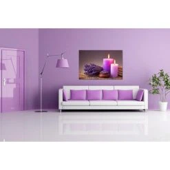 DECLIKTABLEAU Tableau Zen Bougie Et Lavande L.80 X H.55 Cm -Dekliktableau Magasin tableaux zen et floral violet tableaux design 13307 1140x1140 1