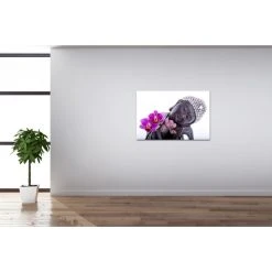 DECLIKTABLEAU Tableau Zen Bouddha Et Fleur L.80 X H.55 Cm -Dekliktableau Magasin tableaux zen et floral violet tableaux design 13309 1140x1140 1