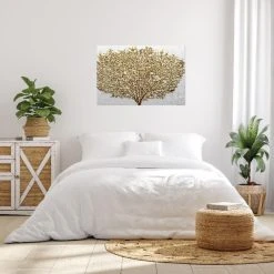 Toile Canvas Arbre D'or - Homemania - Blanc, Or - 70 X 3 X 50 Cm -Dekliktableau Magasin toile canvas arbre dor homemania blanc or 70 x 3 x 50 cm 13464458 36847238 1140x1140