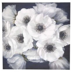 Pp No Name Toile Imprimée Peinture Fleur 38x38cm Multicolore