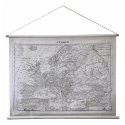 L'Héritier Du Temps Toile Mappemonde à Suspendre Avec Carte De L'Europe Décoration Mural...