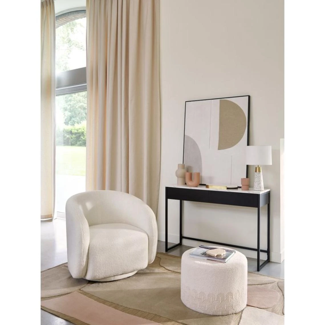 BUT Toile Peinte B 80x100 Cm ULAILA Beige 2 BUT Toile Peinte B 80x100 Cm ULAILA Beige – Image 2