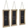 VidaXL Tableau Noir 3 Pcs 30x70 Cm Bois De Teck Solide